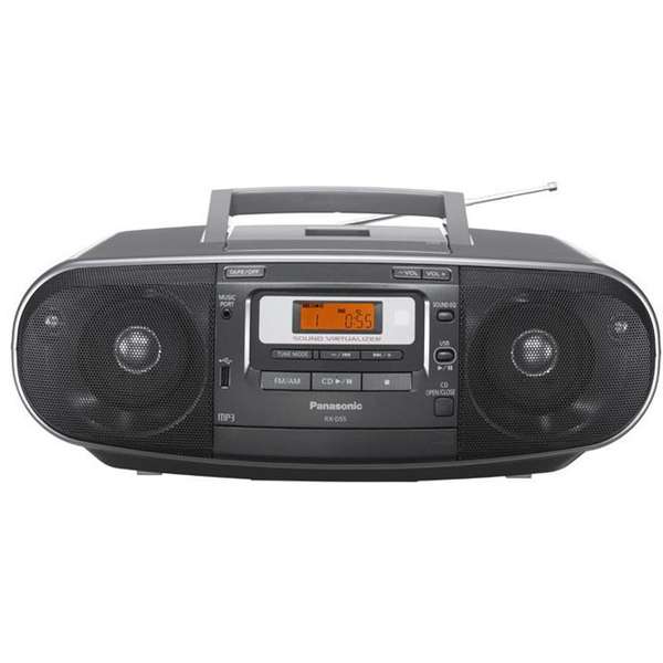 Radiocasetofon cu CD Panasonic RX-D55EG-K, 20W, USB