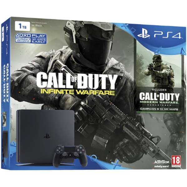 Consola Sony PlayStation 4 Slim, 1TB + Joc Call of Duty Infinite Warfare Legacy Edition