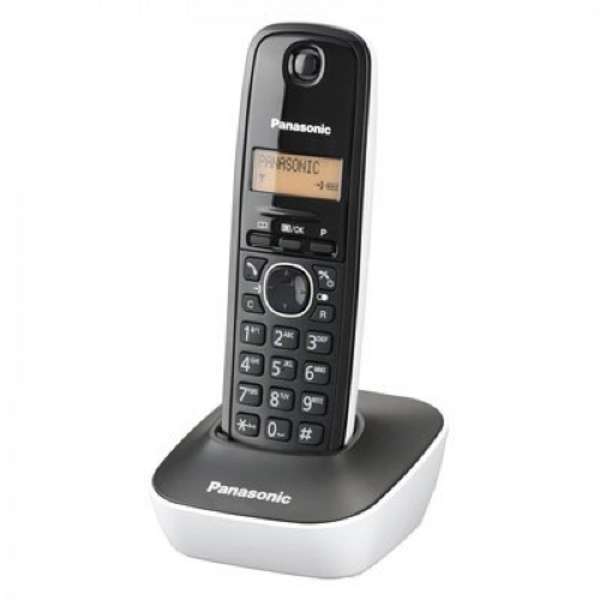Telefon fix Dect Panasonic KX-TG1611FXW, Alb/Negru
