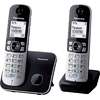 Telefon fix Dect Panasonic KX-TG6812FXB, Twin, Negru