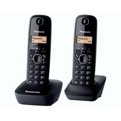 Telefon fix Dect Panasonic KX-TG1612FXH, Twin, Negru