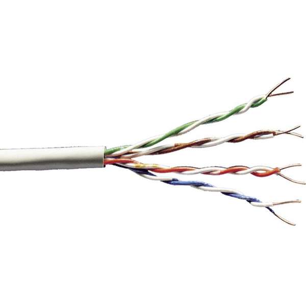 Cablu retea Digitus UTP, CAT 5e, Rola 100m, Patch, Gri