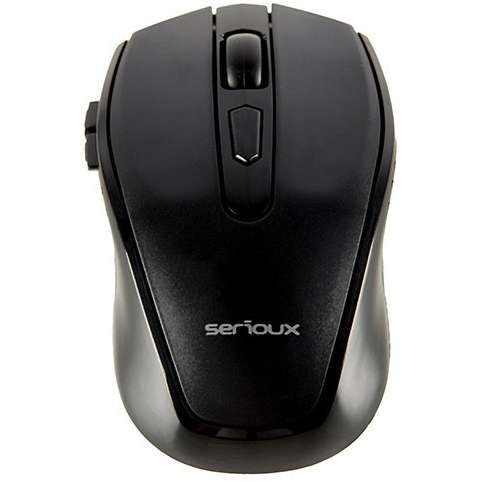 Mouse Serioux Pastel 600, Wireless, USB, Optic, 1600dpi, Negru