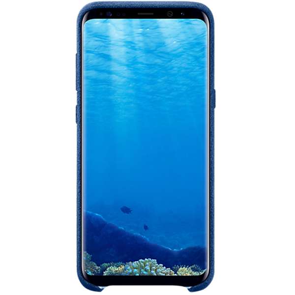 Capac protectie spate Samsung Alcantara Cover pentru Galaxy S8 G950, Albastru