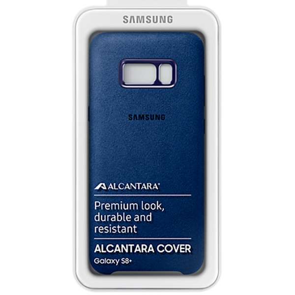 Capac protectie spate Samsung Alcantara Cover pentru Galaxy S8 Plus G955, Albastru