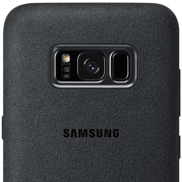 Capac protectie spate Samsung Alcantara Cover pentru Galaxy S8 Plus G955, Argintiu