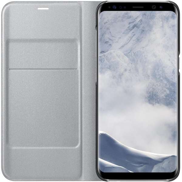 Husa Samsung LED Flip Wallet pentru Galaxy S8 G950, Argintiu