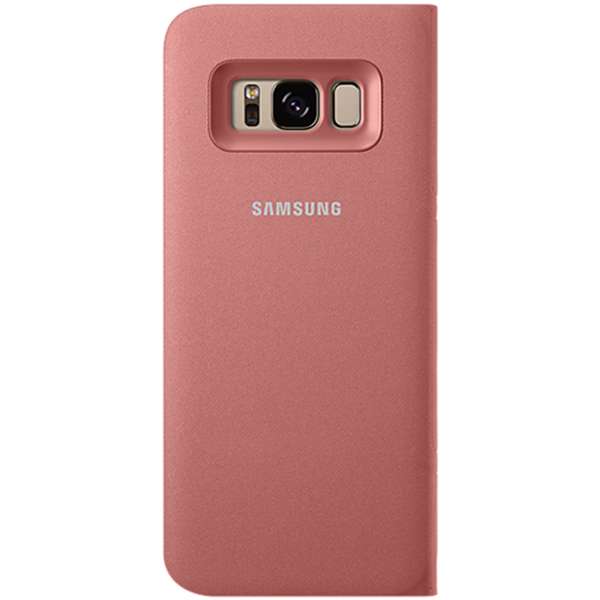 Husa Samsung LED Flip Wallet pentru Galaxy S8 Plus G955, Roz