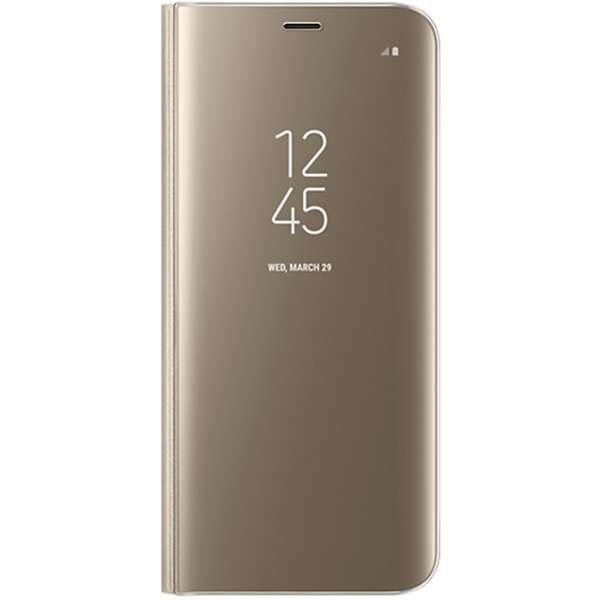 Husa Samsung Clear View Cover pentru Galaxy S8 G950, Auriu