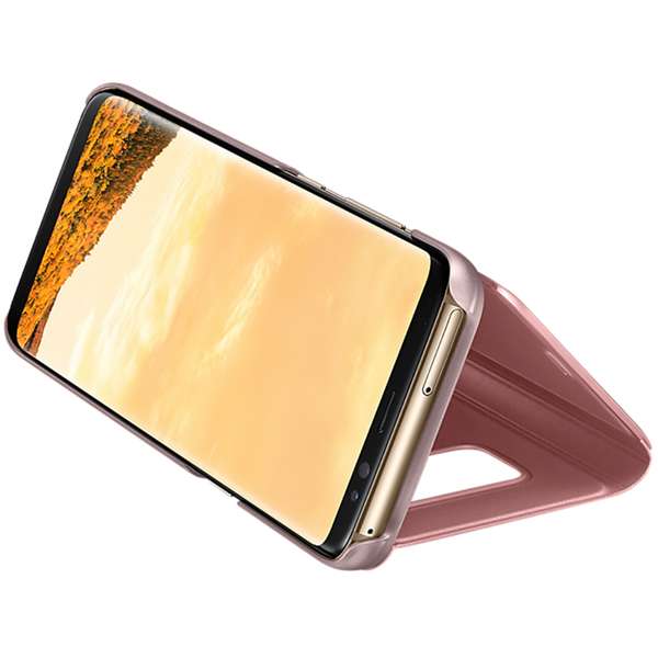 Husa Samsung Clear View Cover pentru Galaxy S8 G950, Roz