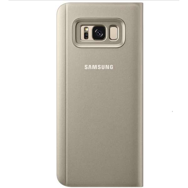 Husa Samsung Clear View Cover pentru Galaxy S8 Plus G955, Auriu