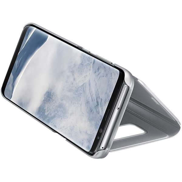 Husa Samsung Clear View Cover pentru Galaxy S8 Plus G955, Argintiu