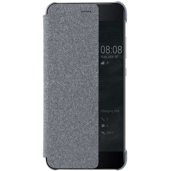 Husa Huawei Flip  Smart View Cover pentru P10 Plus, Gri deschis