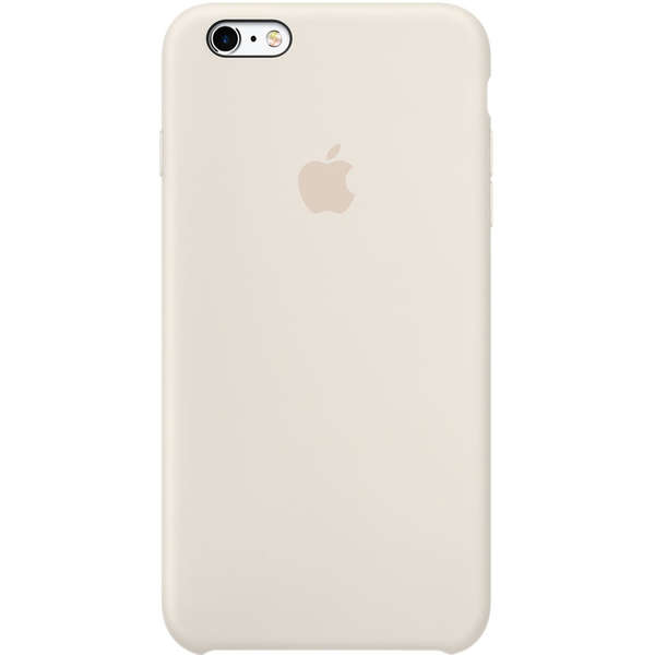 Capac protectie spate Apple Silicone Case pentru iPhone 6s Plus, Alb Antique