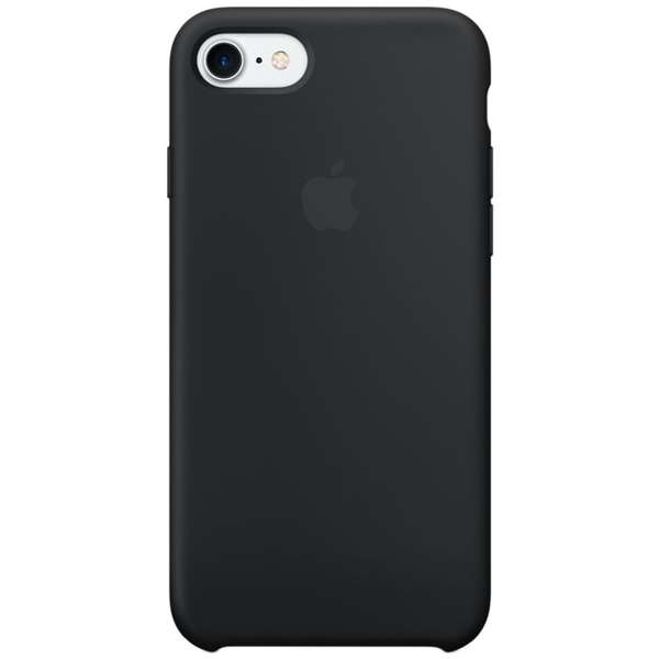Capac protectie spate Apple Silicone Case pentru iPhone 7, Negru