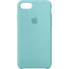 Capac protectie spate Apple Silicone Case pentru iPhone 7, Albastru Sea