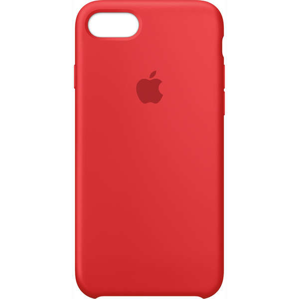 Capac protectie spate Apple Silicone Case pentru iPhone 7, Rosu
