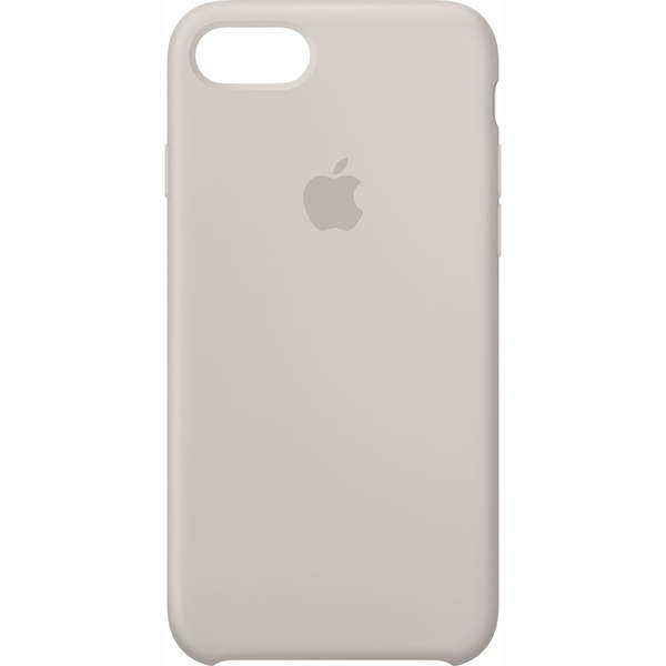 Capac protectie spate Apple Silicone Case pentru iPhone 7, Gri deschis