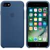 Capac protectie spate Apple Silicone Case pentru iPhone 7, Albastru Ocean