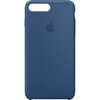 Capac protectie spate Apple Silicone Case pentru iPhone 7 Plus, Albastru Ocean