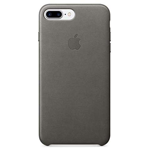 Capac protectie spate Apple Leather Case pentru iPhone 7 Plus, Gri Storm