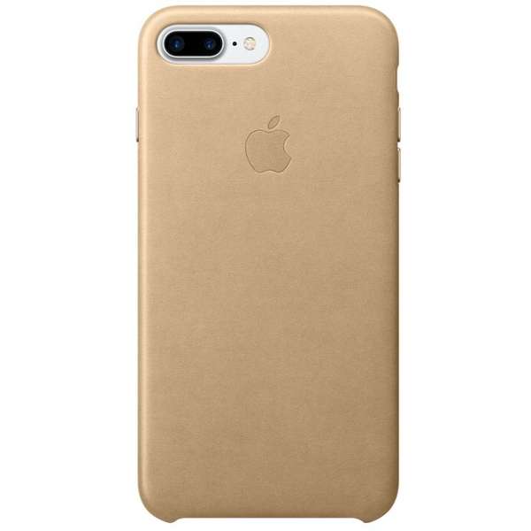 Capac protectie spate Apple Leather Case pentru iPhone 7 Plus, Crem Tan
