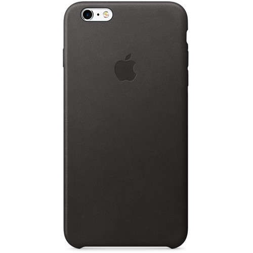 Capac protectie spate Apple Leather Case pentru iPhone 6s Plus, Negru
