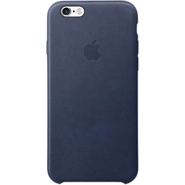 Capac protectie spate Apple Leather Case pentru iPhone 6s Plus, Albastru Midnight
