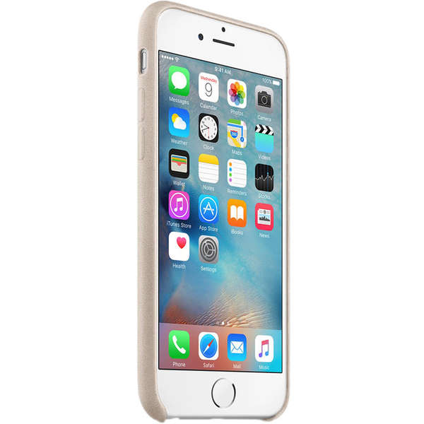 Capac protectie spate Apple Leather Case pentru iPhone 6s Plus, Gri Rose