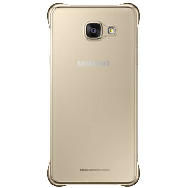 Capac protectie spate Samsung Clear Cover pentru Galaxy A3 2016 A310, Auriu