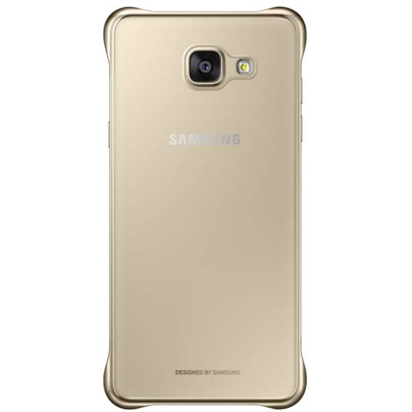 Capac protectie spate Samsung Clear Cover pentru Galaxy A3 2016 A310, Auriu