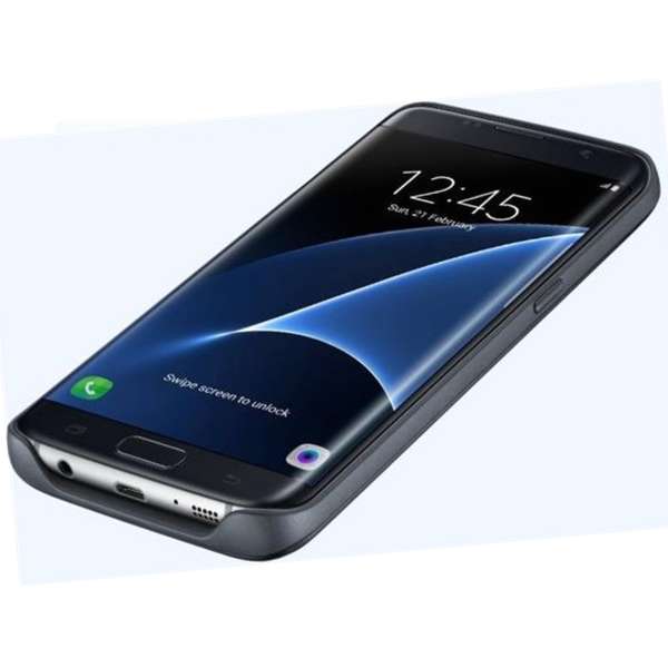 Capac protectie spate cu acumulator Samsung pentru Galaxy S7 Edge G935, Negru