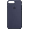 Capac protectie spate Apple Silicone Case pentru iPhone 7 Plus, Midnight Blue