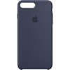 Capac protectie spate Apple Silicone Case pentru iPhone 7 Plus, Midnight Blue