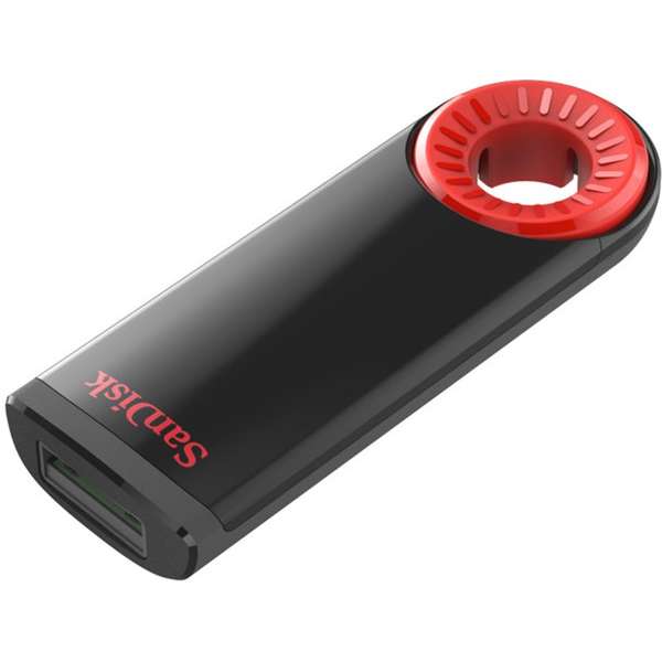 Memorie USB SanDisk Cruzer Dial, 64GB, USB 2.0, Negru/Rosu