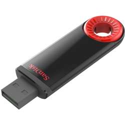 Cruzer Dial, 64GB, USB 2.0, Negru/Rosu