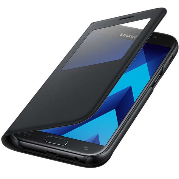 Husa Samsung S-View Cover pentru Galaxy A5 2017 A520, Negru