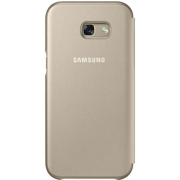 Husa Samsung Neon Flip Cover pentru Galaxy A5 2017 A520, Auriu