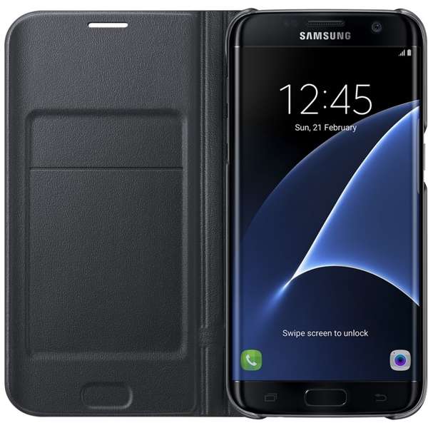 Husa Samsung LED View Cover pentru Galaxy S7 Edge G935, Negru