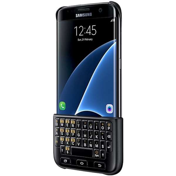 Capac protectie spate cu tastatura QWERTY Samsung pentru Galaxy S7 G930, Tinted Dark