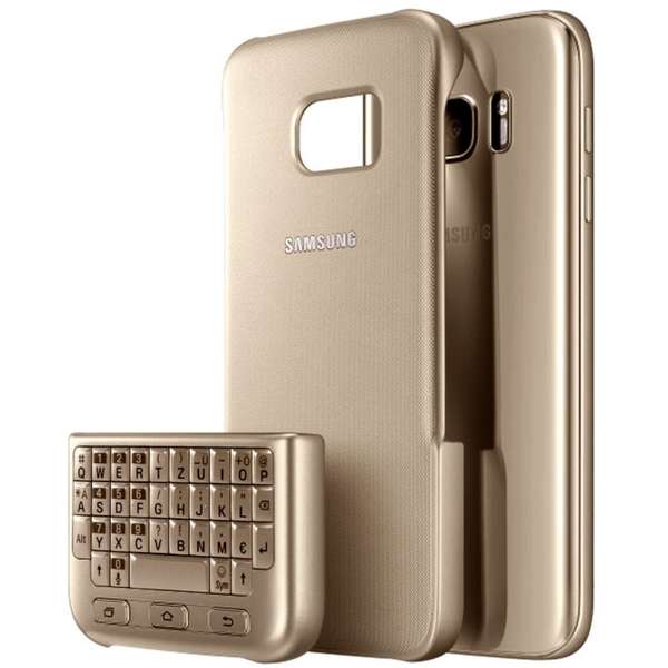 Capac protectie spate cu tastatura QWERTY Samsung pentru Galaxy S7 G930, Auriu