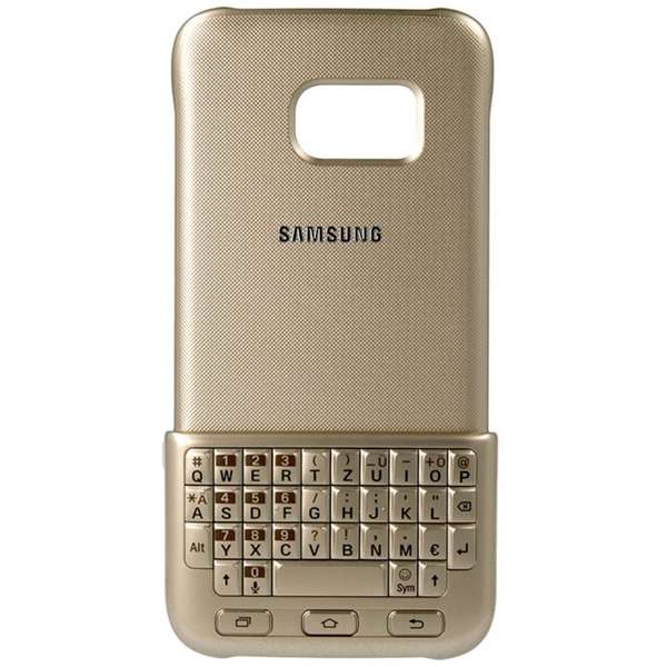 Capac protectie spate cu tastatura QWERTY Samsung pentru Galaxy S7 G930, Auriu