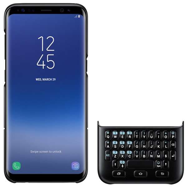 Capac protectie spate cu tastatura QWERTY Samsung pentru Galaxy S8 Plus G955, Negru