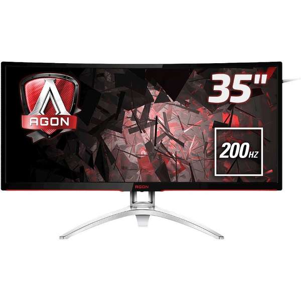 Monitor LED AOC AG352QCX, 35.0'' QHD, 4ms, Ecran curbat, Negru/Argintiu