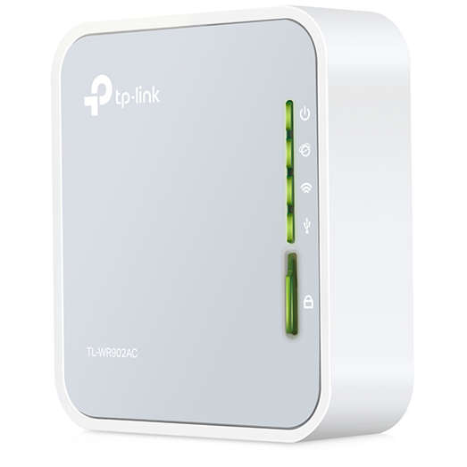 Router Wireless TP-LINK TL-WR902AC, 802.11 a/b/g/n/ac, 1 x WAN/LAN, 300 + 433Mbps, Dual Band AC750