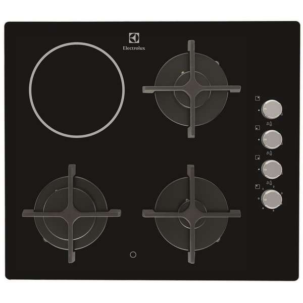 Plita Gaz/Electrica incorporabila Electrolux EGE6182NOK, Negru