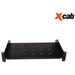 Raft fix perforat Xcab 350mm, 2U pentru cabinete metalice 19 inch cu adancime maxima 600mm