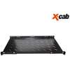 Raft fix perforat Xcab 370mm, 1U pentru cabinete cu adancimea de 600mm, Negru