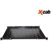 Raft fix perforat Xcab 550mm, 1U pentru cabinete cu adancimea de 800mm, Negru