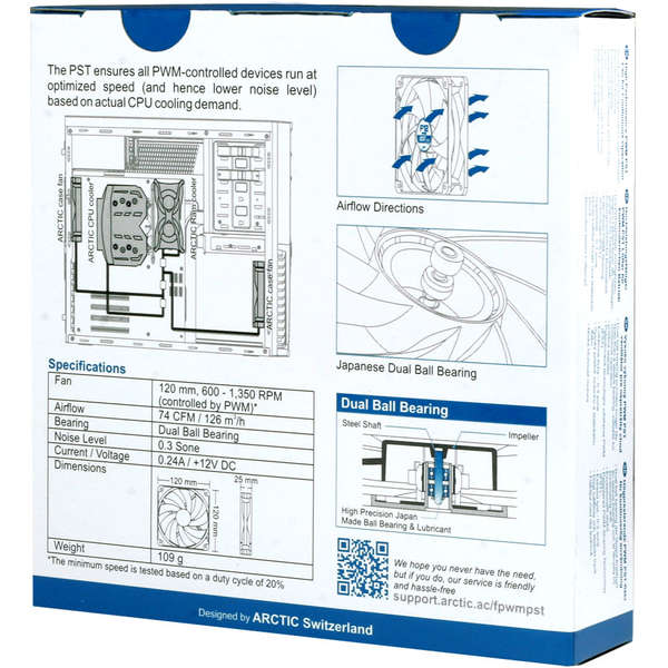 Ventilator PC Arctic F12 PWM PST CO, 120mm